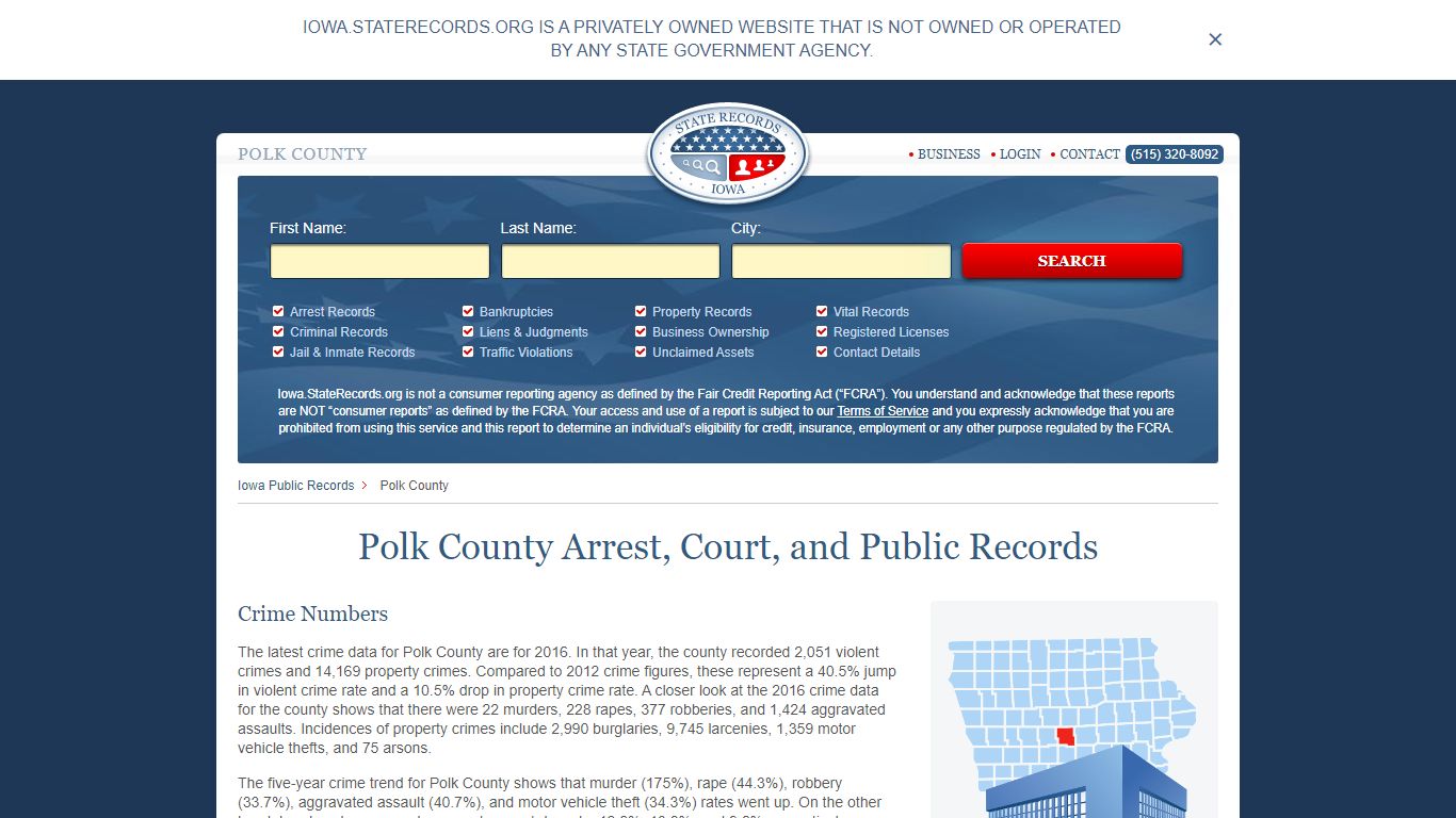 Polk County Arrest, Court, and Public Records